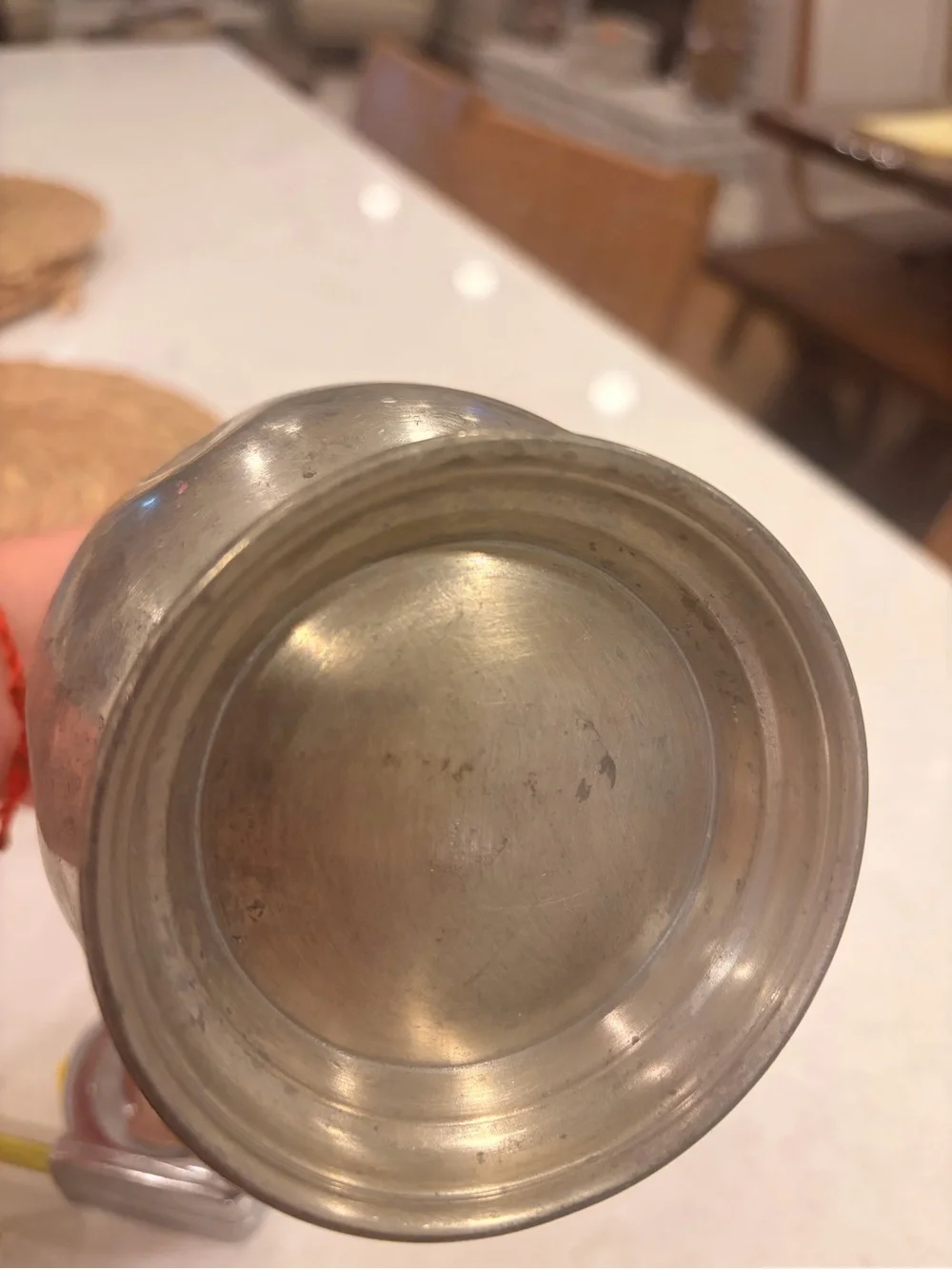 Antique-pewter Metal Vase in Aged Silver